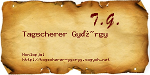 Tagscherer György névjegykártya