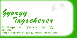 gyorgy tagscherer business card